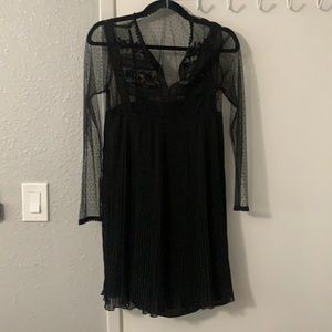 Zara pleated sheer top dress